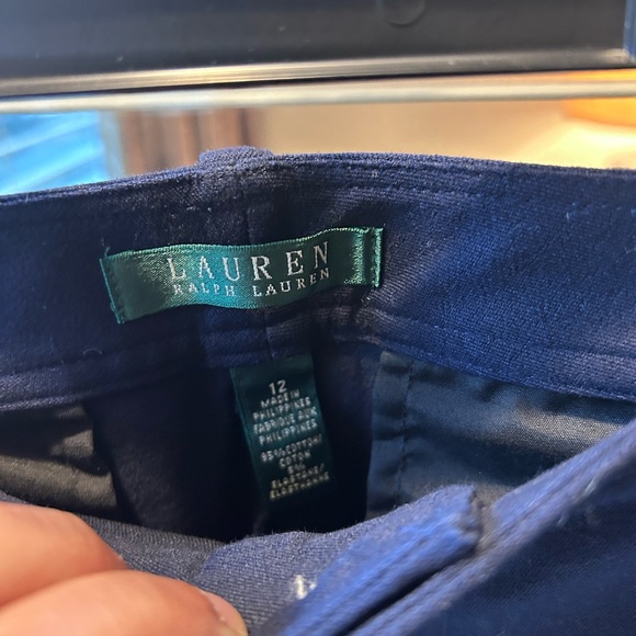 Ralph Lauren Blue Cropped Pants in Size 12 - Picture 3 of 5